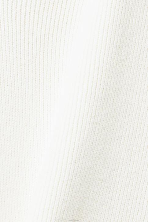 megztiniai beveik baltas vyrų Esprit V formos iškirptės tvarios medvilnės megztinis 4D6F725