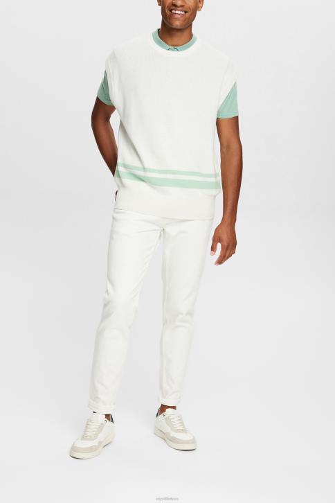 megztiniai beveik baltas vyrų Esprit viršus su dviem juostelėmis 4D6F841