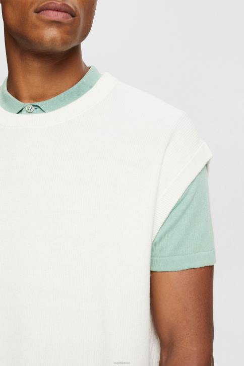 megztiniai beveik baltas vyrų Esprit viršus su dviem juostelėmis 4D6F841