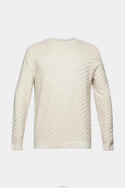 megztiniai šviesiai taupus vyrų Esprit tekstūruotas megztinis su kaklu 4D6F718