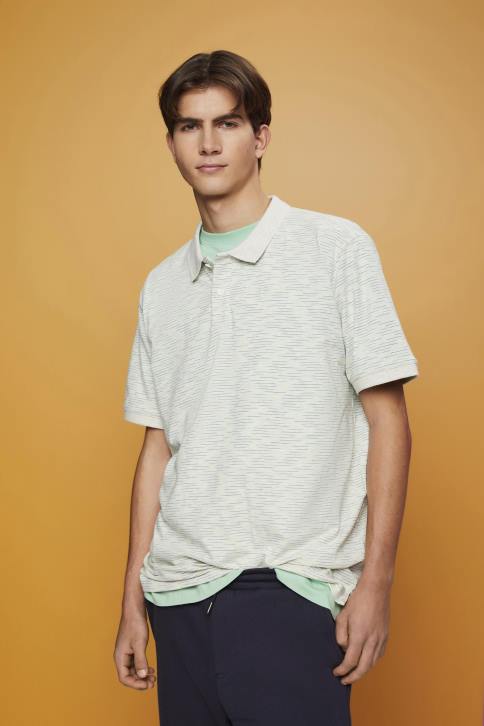 polosai citrusinių vaisių vyrų Esprit dailios juostelės melanžiniai polo marškinėliai 4D6F703