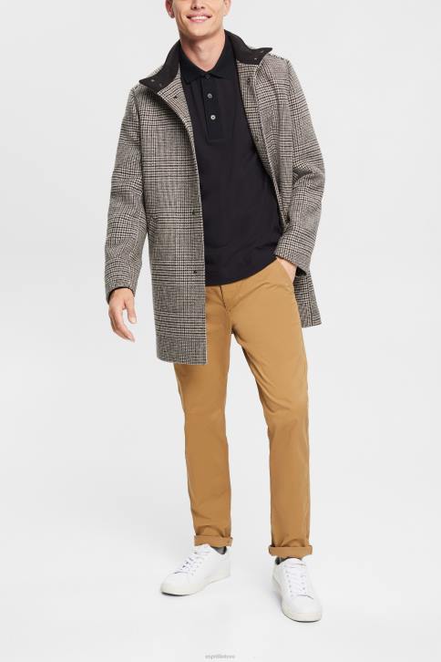 polosai juodas vyrų Esprit polo marškinėliai ilgomis rankovėmis 4D6F819