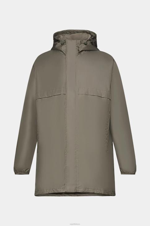 striukės chaki žalia vyrų Esprit lengva striukė nuo lietaus su gobtuvu 4D6F765