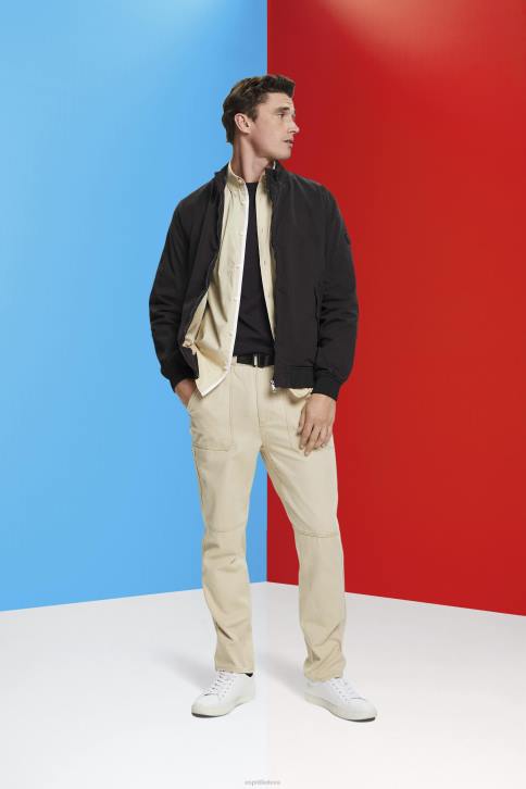 striukės juodas vyrų Esprit bomber striukė su stovima apykakle 4D6F713